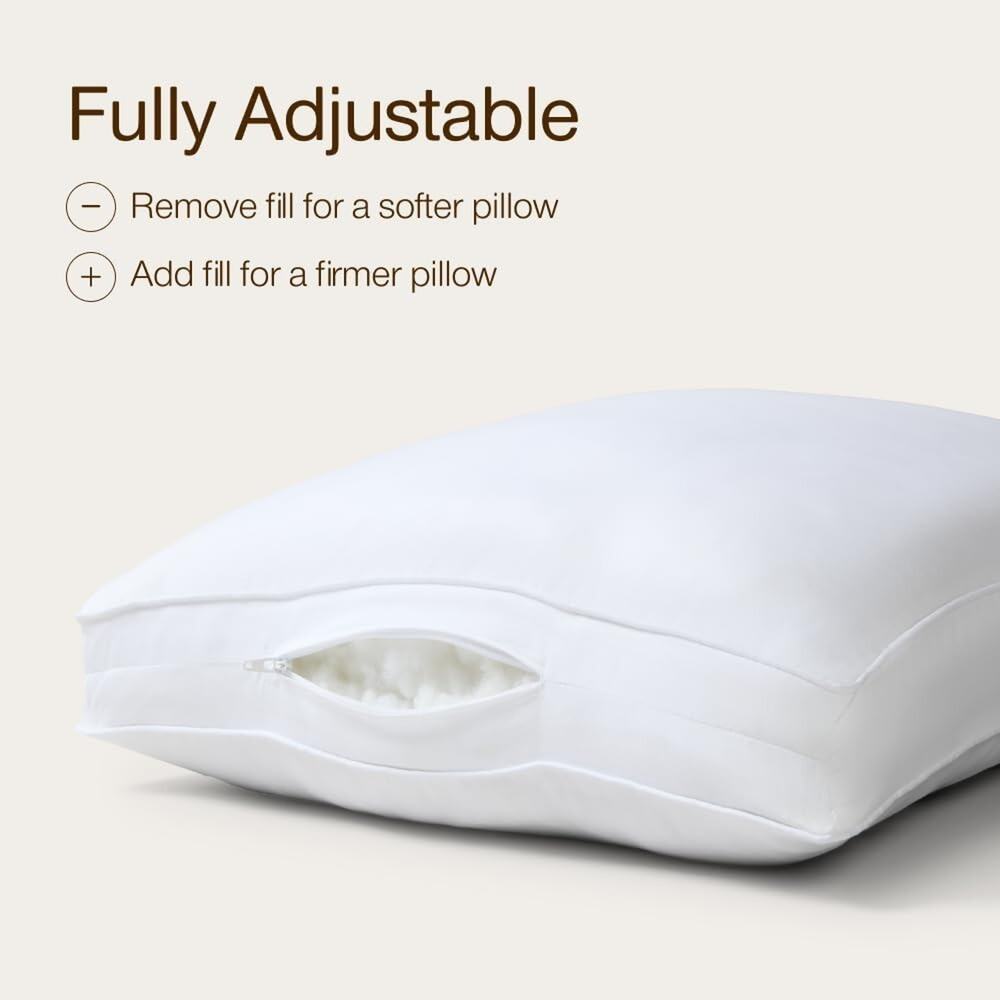 Coop Home Goods Essence Down Alternative Pillow Set of 2, King Size, Best Pillow - Picture 3 of 6
